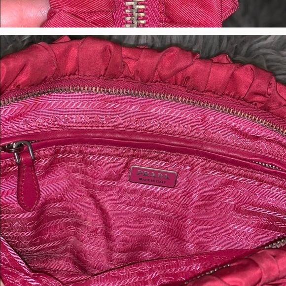 Prada Tessuto Origami Pleated Nylon Clutch - Pink - Picture 5 of 7